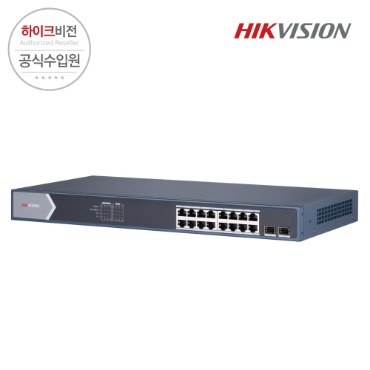 [HIKVISION] 하이크비전 DS-3E1518P-SI 16포트 장거리 스마트 PoE 스위치 허브