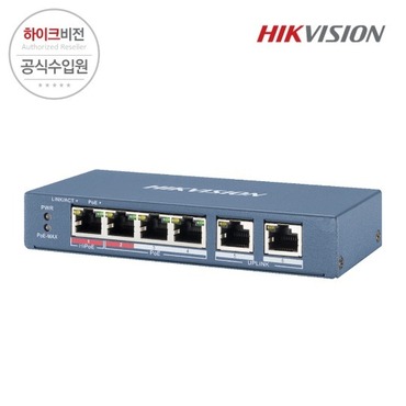 [HIKVISION] 하이크비전 DS-3E0106HP-E/K 4포트 POE 스위치 허브